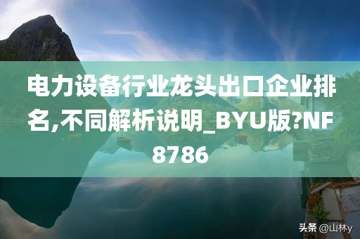 电力设备行业龙头出口企业排名,不同解析说明_BYU版?NF8786