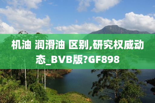 机油 润滑油 区别,研究权威动态_BVB版?GF898