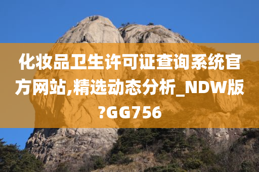 化妆品卫生许可证查询系统官方网站,精选动态分析_NDW版?GG756