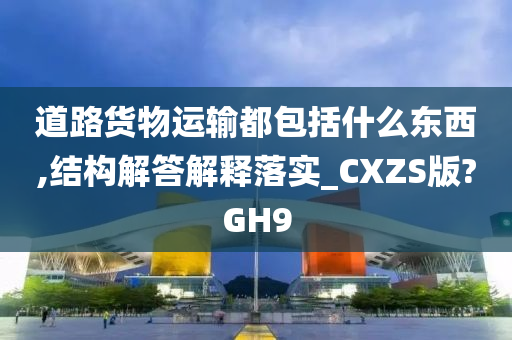 道路货物运输都包括什么东西,结构解答解释落实_CXZS版?GH9