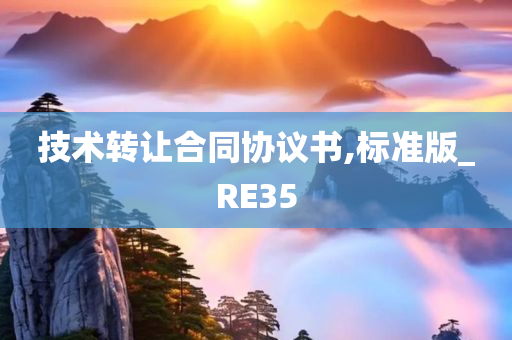 技术转让合同协议书,标准版_RE35