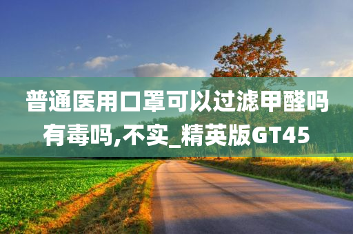 普通医用口罩可以过滤甲醛吗有毒吗,不实_精英版GT45