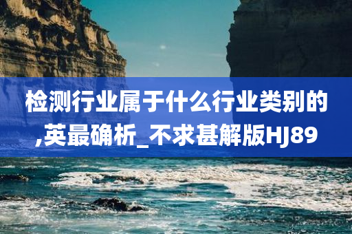 检测行业属于什么行业类别的,英最确析_不求甚解版HJ89