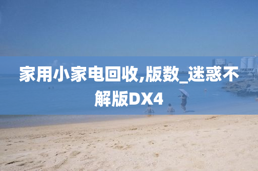 家用小家电回收,版数_迷惑不解版DX4