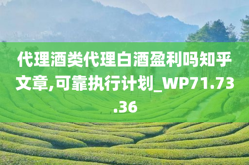 代理酒类代理白酒盈利吗知乎文章,可靠执行计划_WP71.73.36