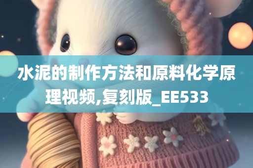 水泥的制作方法和原料化学原理视频,复刻版_EE533