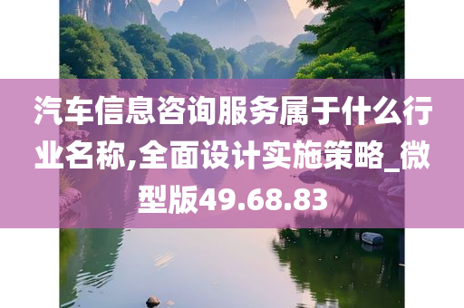 汽车信息咨询服务属于什么行业名称,全面设计实施策略_微型版49.68.83