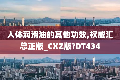 人体润滑油的其他功效,权威汇总正版_CXZ版?DT434