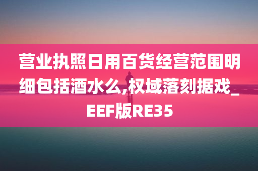 营业执照日用百货经营范围明细包括酒水么,权域落刻据戏_EEF版RE35