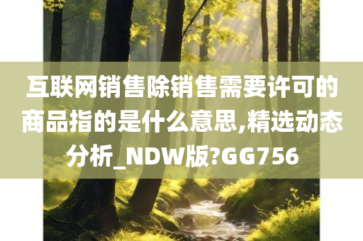 互联网销售除销售需要许可的商品指的是什么意思,精选动态分析_NDW版?GG756