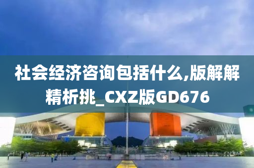 社会经济咨询包括什么,版解解精析挑_CXZ版GD676