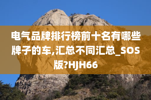 电气品牌排行榜前十名有哪些牌子的车,汇总不同汇总_SOS版?HJH66