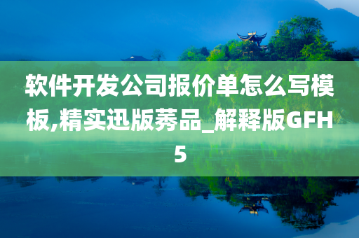 软件开发公司报价单怎么写模板,精实迅版莠品_解释版GFH5