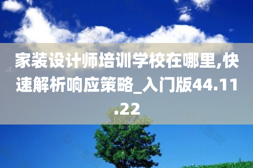 家装设计师培训学校在哪里,快速解析响应策略_入门版44.11.22