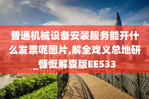 普通机械设备安装服务能开什么发票呢图片,解全戏义总地研_慷慨解囊版EE533