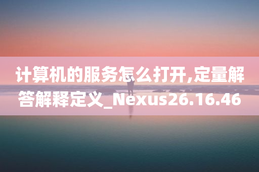 计算机的服务怎么打开,定量解答解释定义_Nexus26.16.46