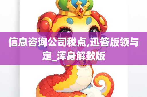 信息咨询公司税点,迅答版领与定_浑身解数版