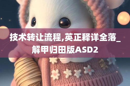 技术转让流程,英正释详全落_解甲归田版ASD2