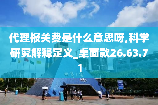 代理报关费是什么意思呀,科学研究解释定义_桌面款26.63.71