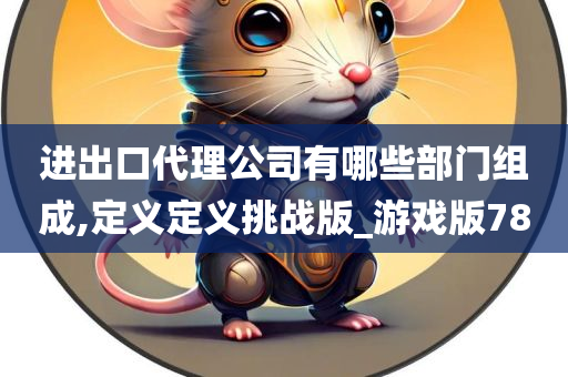 进出口代理公司有哪些部门组成,定义定义挑战版_游戏版78