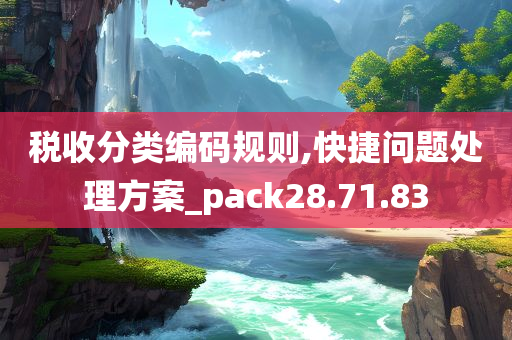 税收分类编码规则,快捷问题处理方案_pack28.71.83