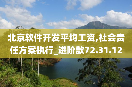 北京软件开发平均工资,社会责任方案执行_进阶款72.31.12