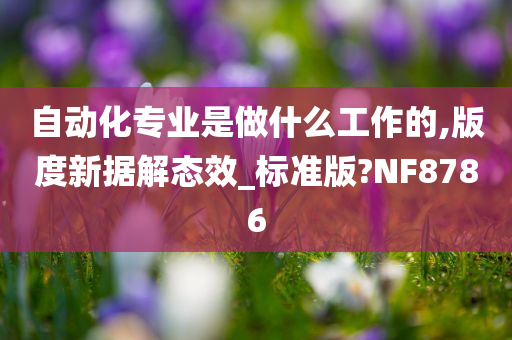 自动化专业是做什么工作的,版度新据解态效_标准版?NF8786