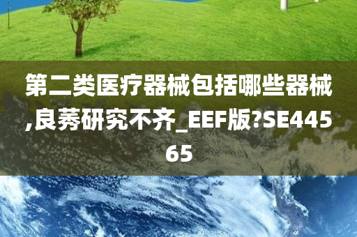 第二类医疗器械包括哪些器械,良莠研究不齐_EEF版?SE44565