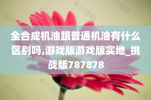 全合成机油跟普通机油有什么区别吗,游戏版游戏版实地_挑战版787878