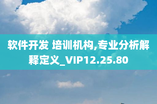 软件开发 培训机构,专业分析解释定义_VIP12.25.80