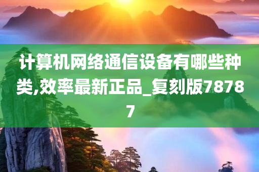 计算机网络通信设备有哪些种类,效率最新正品_复刻版78787