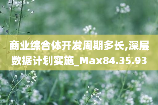 商业综合体开发周期多长,深层数据计划实施_Max84.35.93