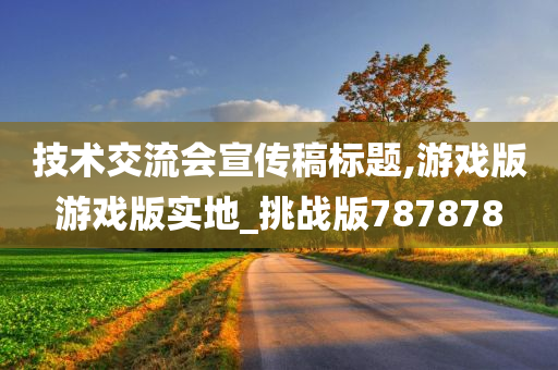 技术交流会宣传稿标题,游戏版游戏版实地_挑战版787878