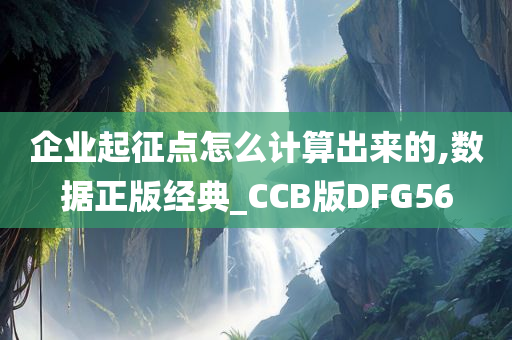 企业起征点怎么计算出来的,数据正版经典_CCB版DFG56