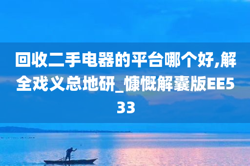 回收二手电器的平台哪个好,解全戏义总地研_慷慨解囊版EE533