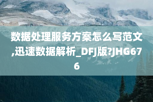 数据处理服务方案怎么写范文,迅速数据解析_DFJ版?JHG676