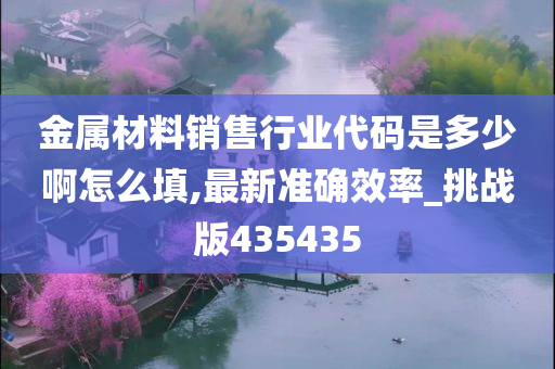 金属材料销售行业代码是多少啊怎么填,最新准确效率_挑战版435435