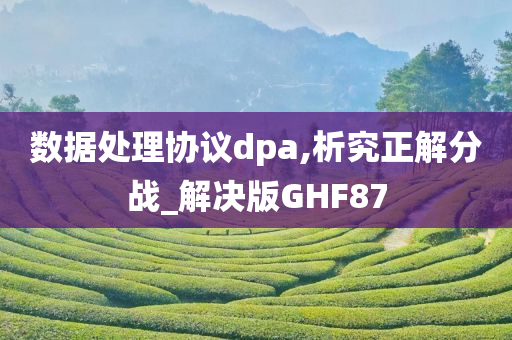 数据处理协议dpa,析究正解分战_解决版GHF87