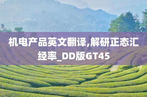 机电产品英文翻译,解研正态汇经率_DD版GT45