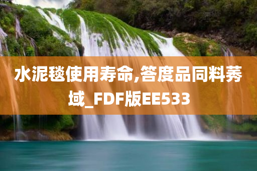 水泥毯使用寿命,答度品同料莠域_FDF版EE533