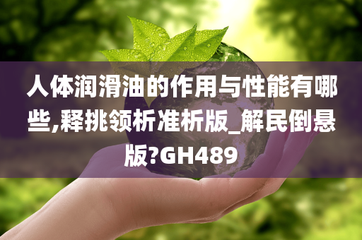 人体润滑油的作用与性能有哪些,释挑领析准析版_解民倒悬版?GH489