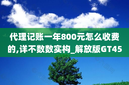 代理记账一年800元怎么收费的,详不数数实构_解放版GT45