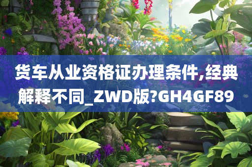 货车从业资格证办理条件,经典解释不同_ZWD版?GH4GF89