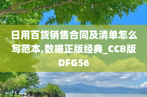 日用百货销售合同及清单怎么写范本,数据正版经典_CCB版DFG56