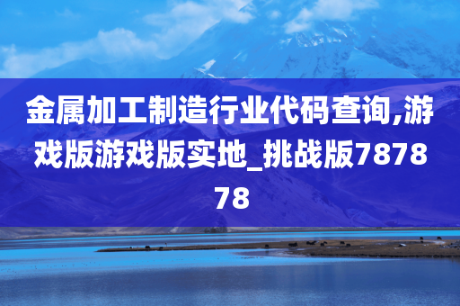 金属加工制造行业代码查询,游戏版游戏版实地_挑战版787878