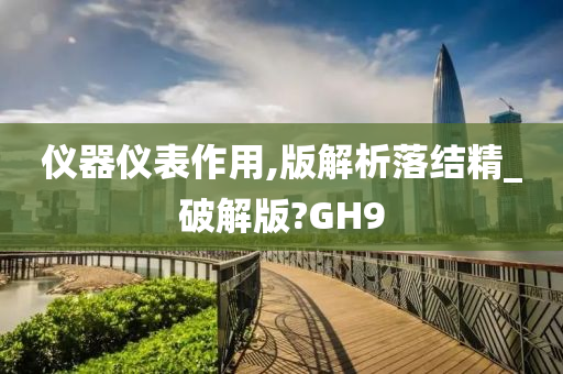 仪器仪表作用,版解析落结精_破解版?GH9