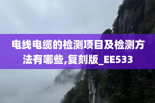 电线电缆的检测项目及检测方法有哪些,复刻版_EE533