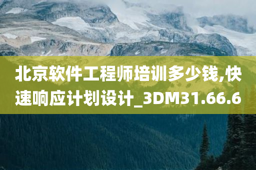 北京软件工程师培训多少钱,快速响应计划设计_3DM31.66.60