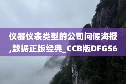 仪器仪表类型的公司问候海报,数据正版经典_CCB版DFG56