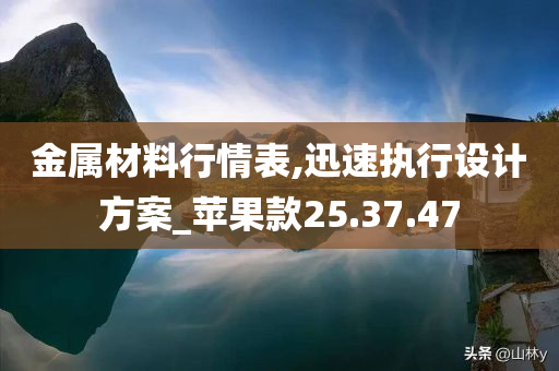 金属材料行情表,迅速执行设计方案_苹果款25.37.47